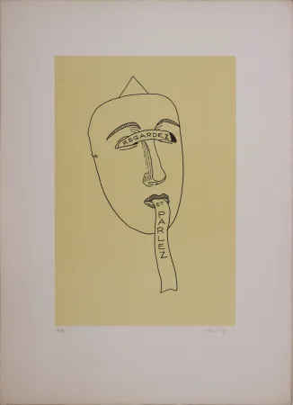 Litografía Ray - Les six masques voyants