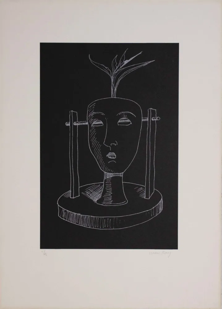 Litografía Ray - Les six masques voyants