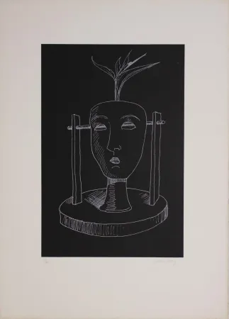 Litografía Ray - Les six masques voyants