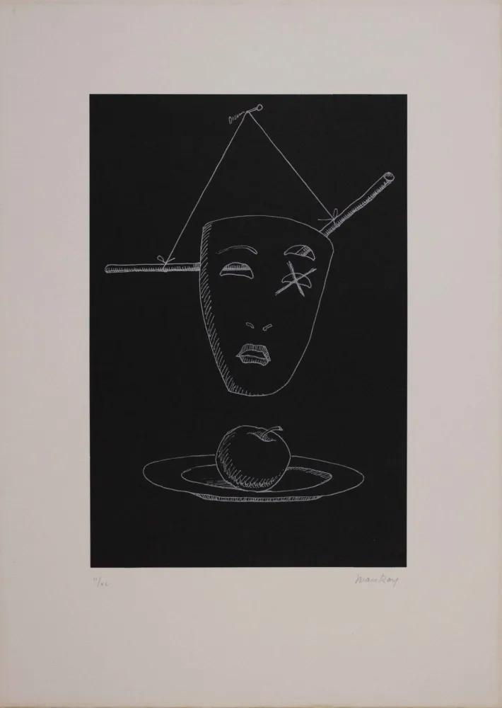 Litografía Ray - Les six masques voyants