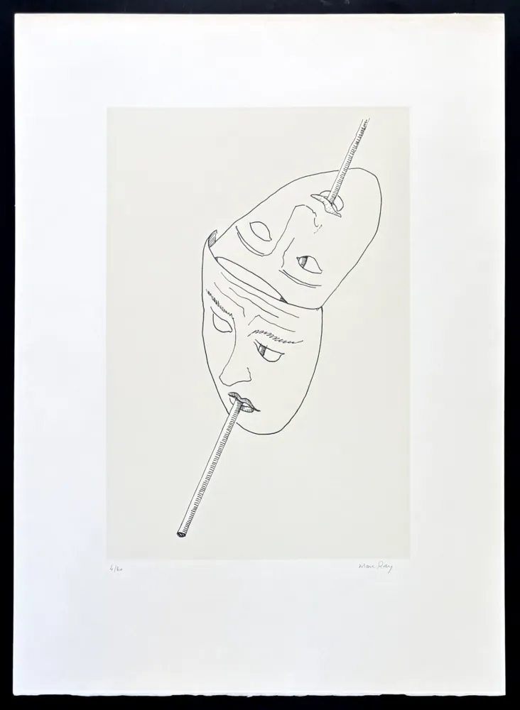 Litografía Ray - Man Ray (1890–1976) - Maschere - Lithograph on paper