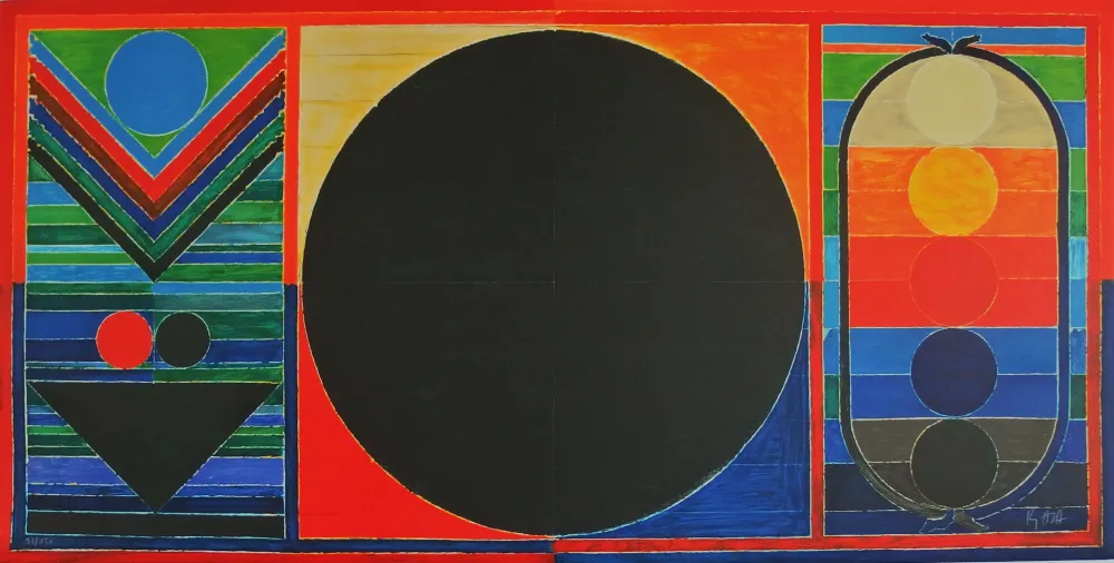 Litografía Raza - Tree, Bindu and Five Elements