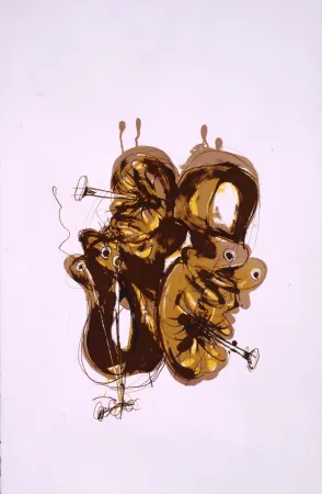 Litografía Rebeyrolle - La Fuite impossible 