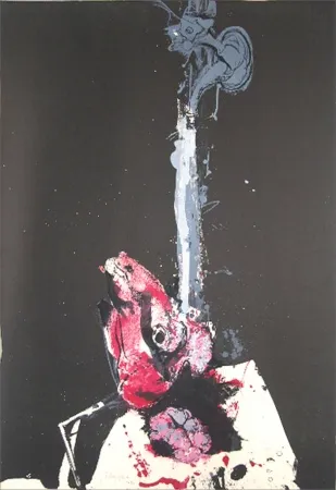 Litografía Rebeyrolle - Question