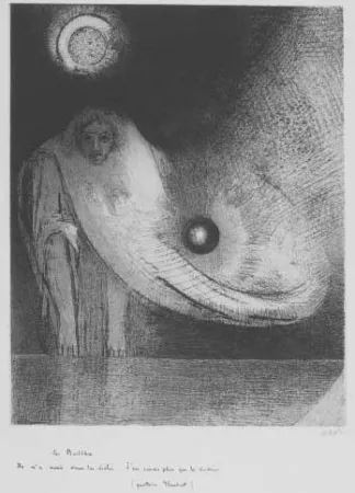 Litografía Redon - Le Buddha