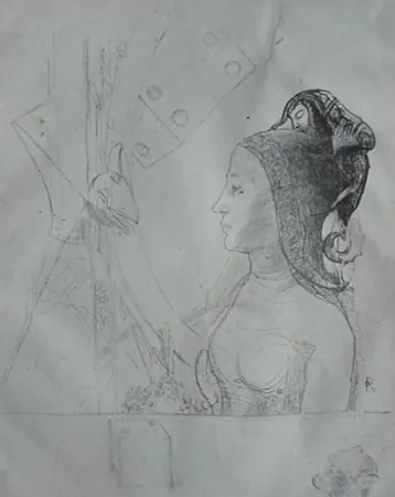 Litografía Redon - Planche d'essai 