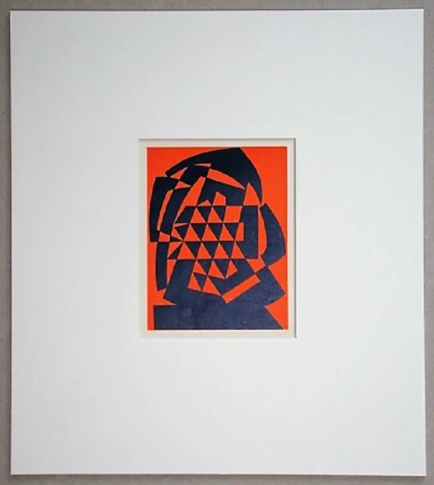 Grabado En Madera Reggiani - Composizione non figurativo