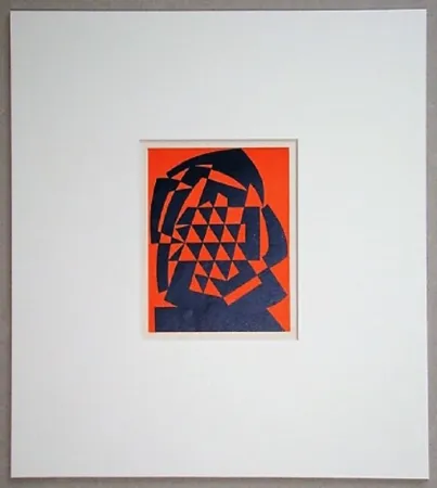 Grabado En Madera Reggiani - Composizione non figurativo