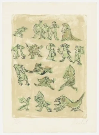 Litografía Reinhoud - 17 contre