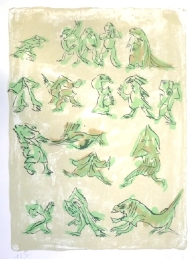 Litografía Reinhoud - 17 pour