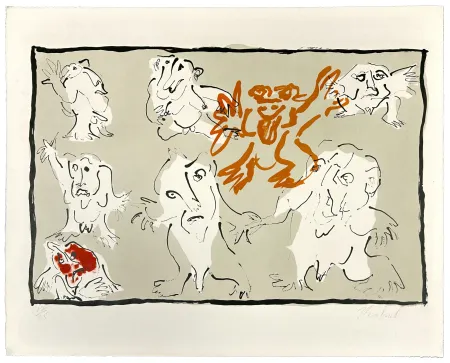 Litografía Reinhoud - C'est la vie