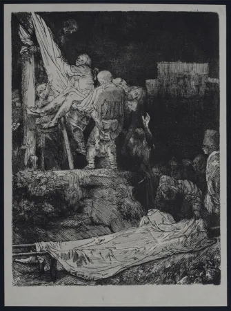 Heliograbado Rembrandt - La descente de croix aux flambeaux