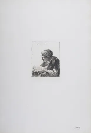 Heliograbado Rembrandt - La Liseuse