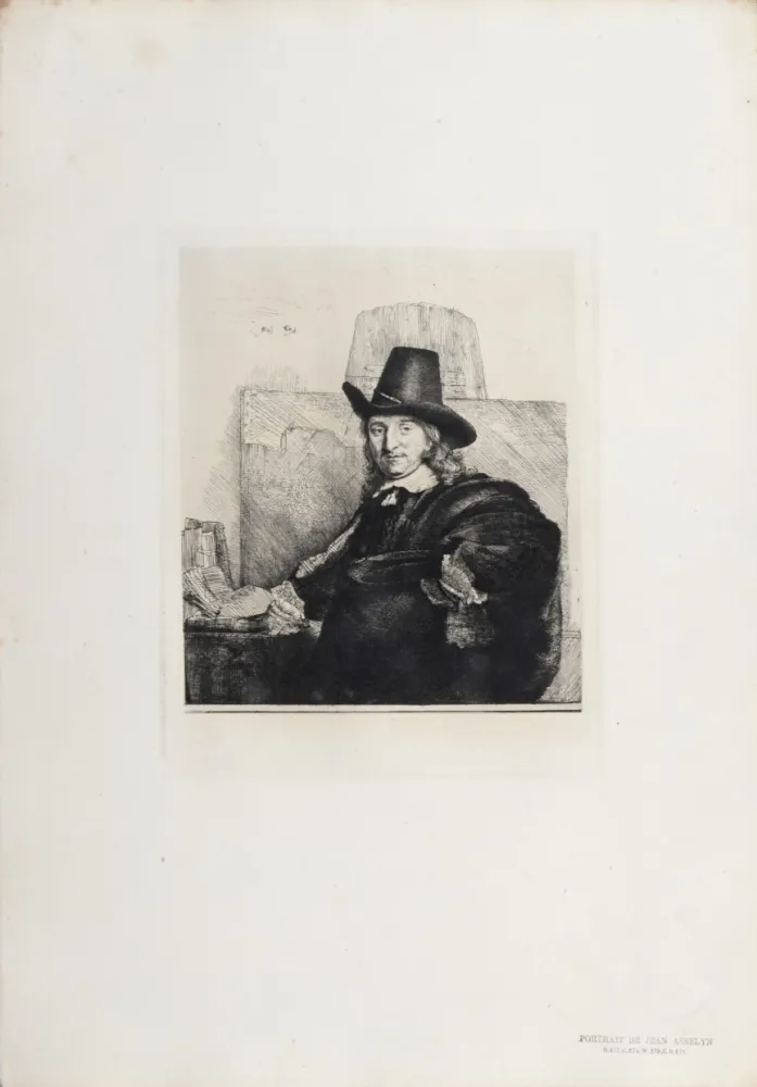 Heliograbado Rembrandt - Portrait de Jean Asselyn