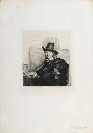 Heliograbado Rembrandt - Portrait de Jean Asselyn