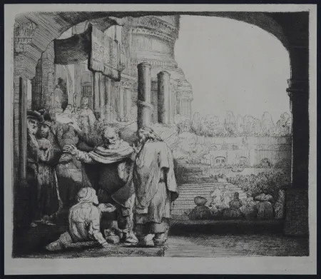 Heliograbado Rembrandt - Saint Pierre guérissant le paralytique