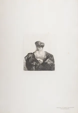 Heliograbado Rembrandt - Vieillard au manteau de velours