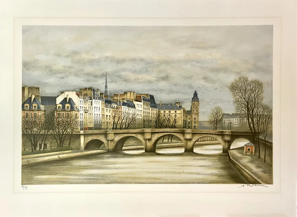 Litografía Renoux - Le Pont-Neuf