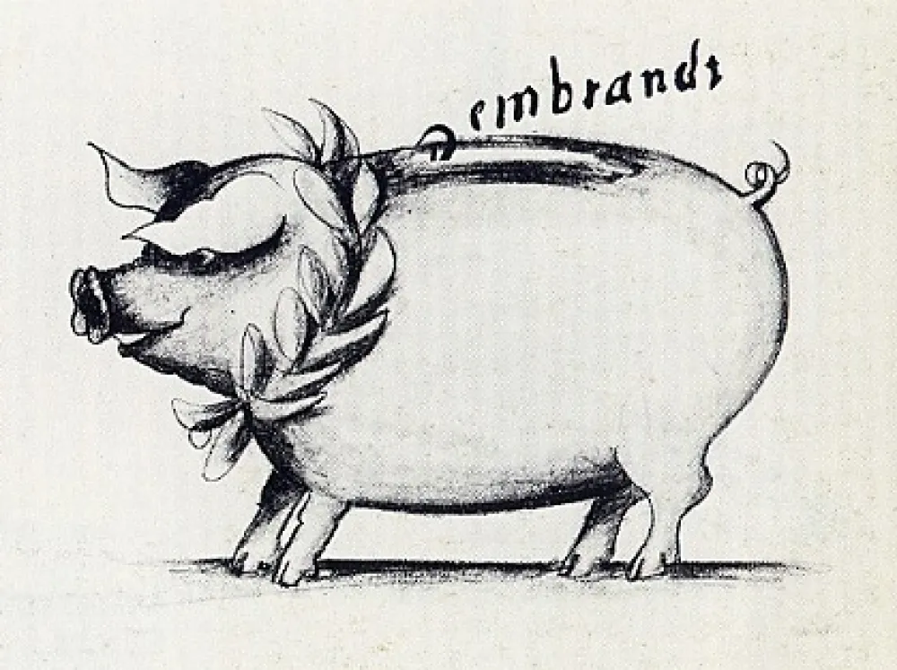 Grabado Reuterswärd - Tirelire