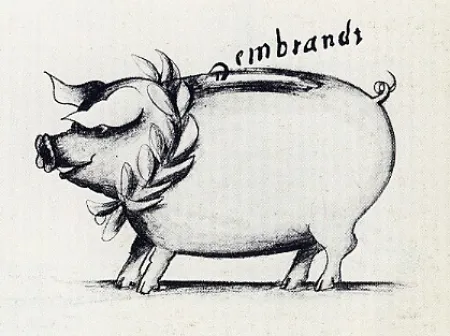 Grabado Reuterswärd - Tirelire