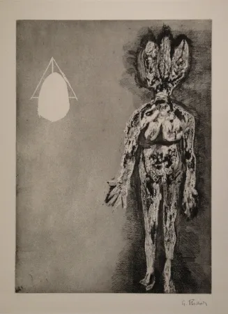 Aguafuerte Y Aguatinta Richier - Femme debout / L’Hydre