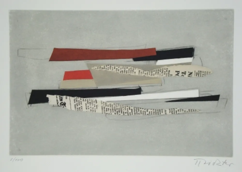 Aguafuerte Y Aguatinta Richter - Sur une jambe