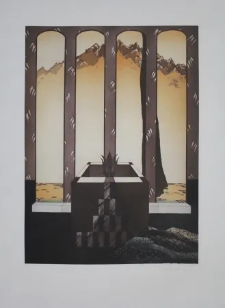 Aguafuerte Y Aguatinta Riemer - Blüte in Landschaft