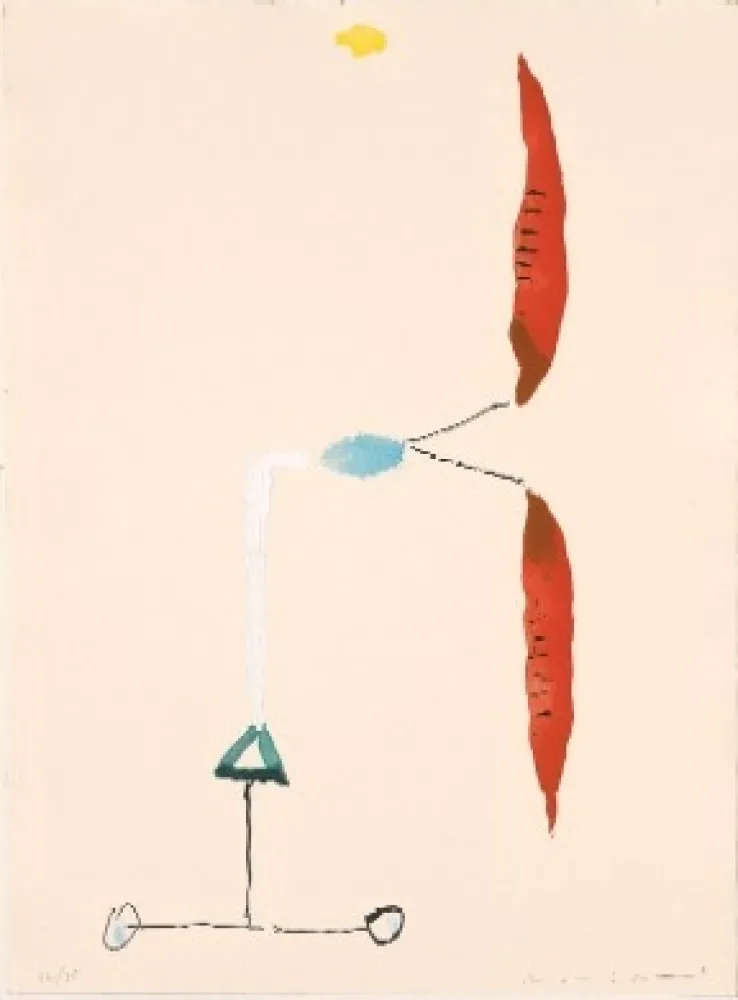 Aguafuerte Riera I Aragó - Avió hèlix vermella 