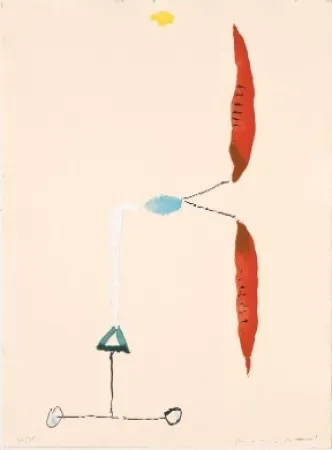 Aguafuerte Riera I Aragó - Avió hèlix vermella 