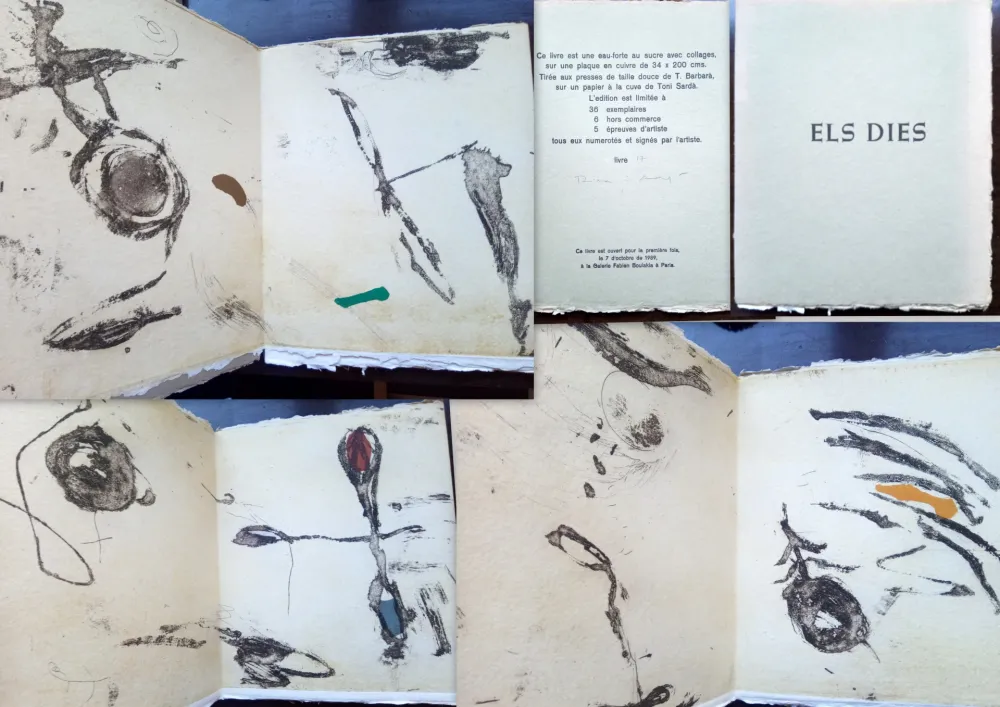 Aguafuerte Riera I Arago - Els dies (Livre d'artiste)