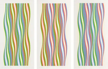 Serigrafía Riley - Green Dominance, Blue Dominance, Red Dominance (set of 3)