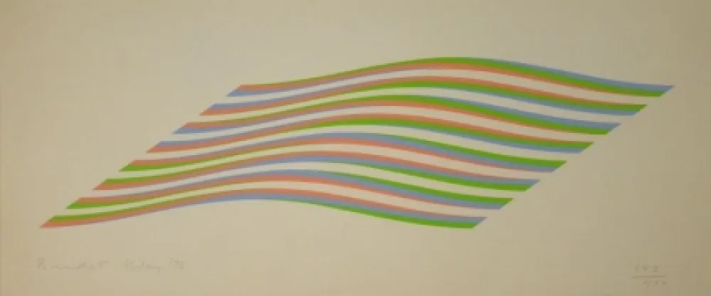 Serigrafía Riley - Untitled (Waves)