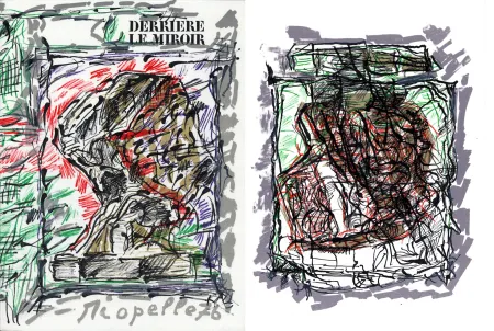 Libro Ilustrado Riopelle - Derrière le Miroir n° 218. RIOPELLE. 4 LITHOGRAPHIES ORIGINALES. Mars 1976.