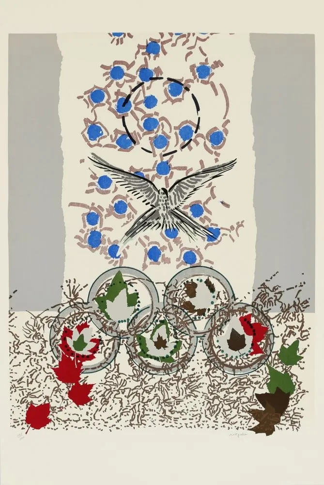 Litografía Riopelle - JO 1988