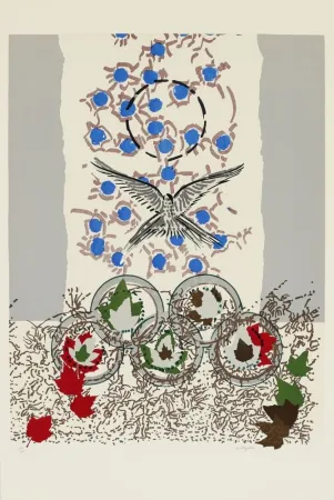 Litografía Riopelle - JO 1988