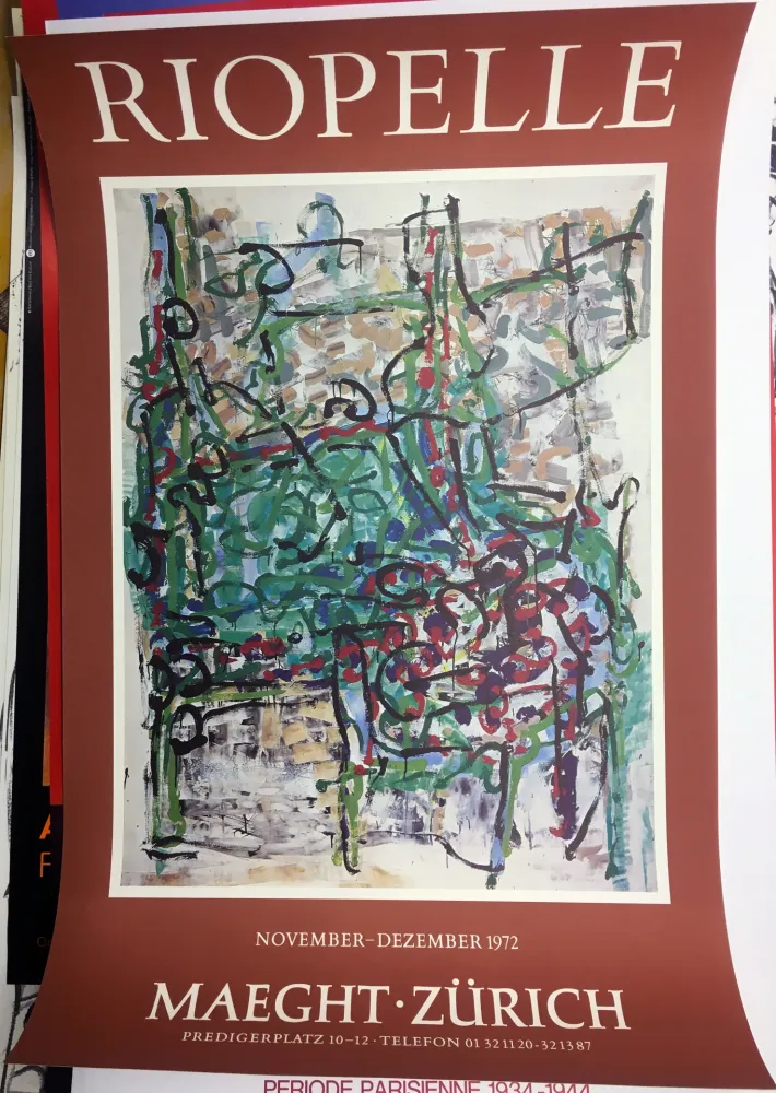 Cartel Riopelle - RIOPELLE 72 : Exposition à la Galerie Maeght à Zürich en 1972.