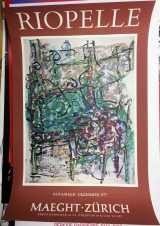 Cartel Riopelle - RIOPELLE 72 : Exposition à la Galerie Maeght à Zürich en 1972.