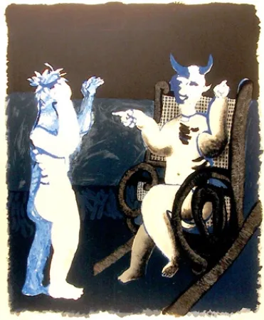 Litografía Ripolles - Diablo