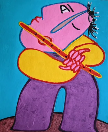 Grabado Ripolles - Le flutiste