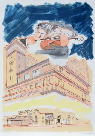 Litografía Rivers - Carnegie Hall