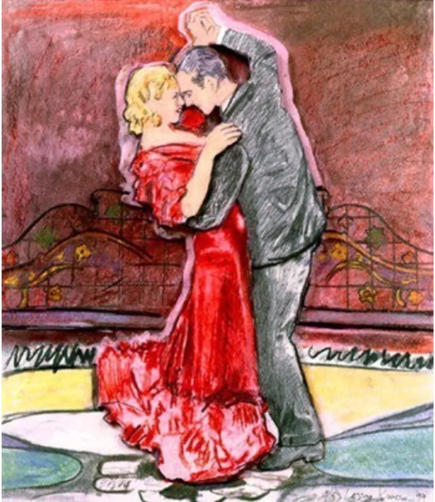 Litografía Rivers - Fred and Ginger