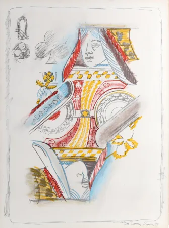 Litografía Rivers - Queen of Clubs
