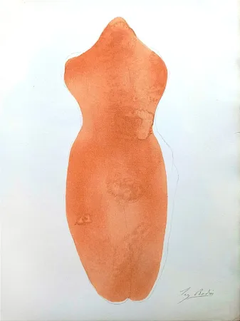 Litografía Rodin - Auguste RODIN (1840-1917) - Nude, 1902 - Jardin des Supplices, Lithograph in colour, 1902, Ed. Ambroise Vollard 