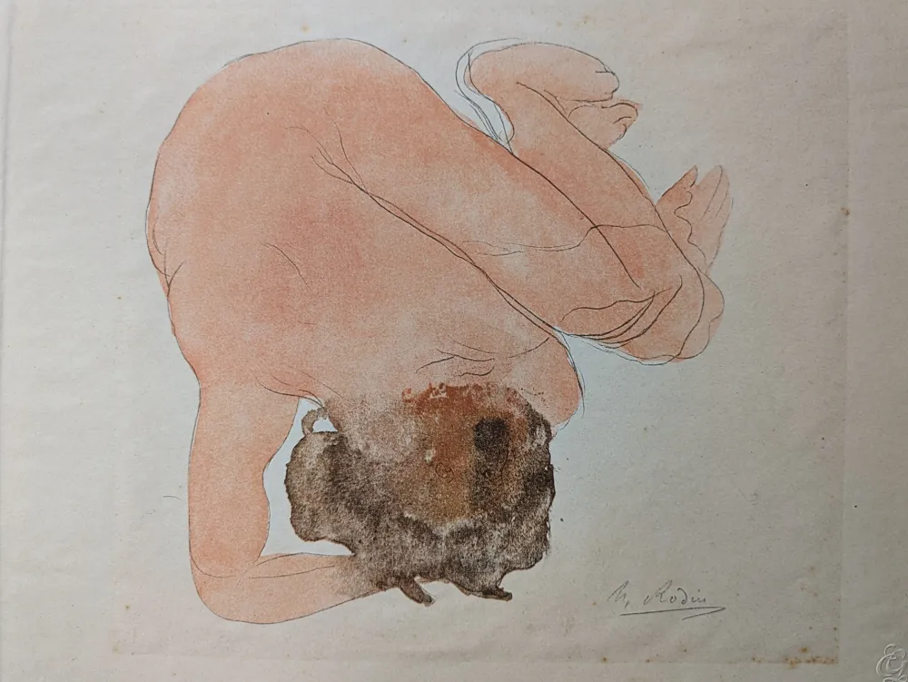 Litografía Rodin - Auguste RODIN - Nude, 1920 - Twelve Watercolours of Auguste Rodin, 1920