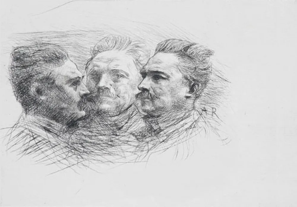 Grabado Rodin - Henri Becque