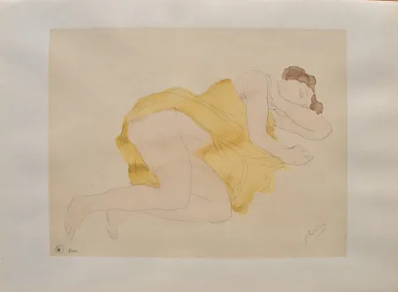 Grabado Rodin - Nu couché