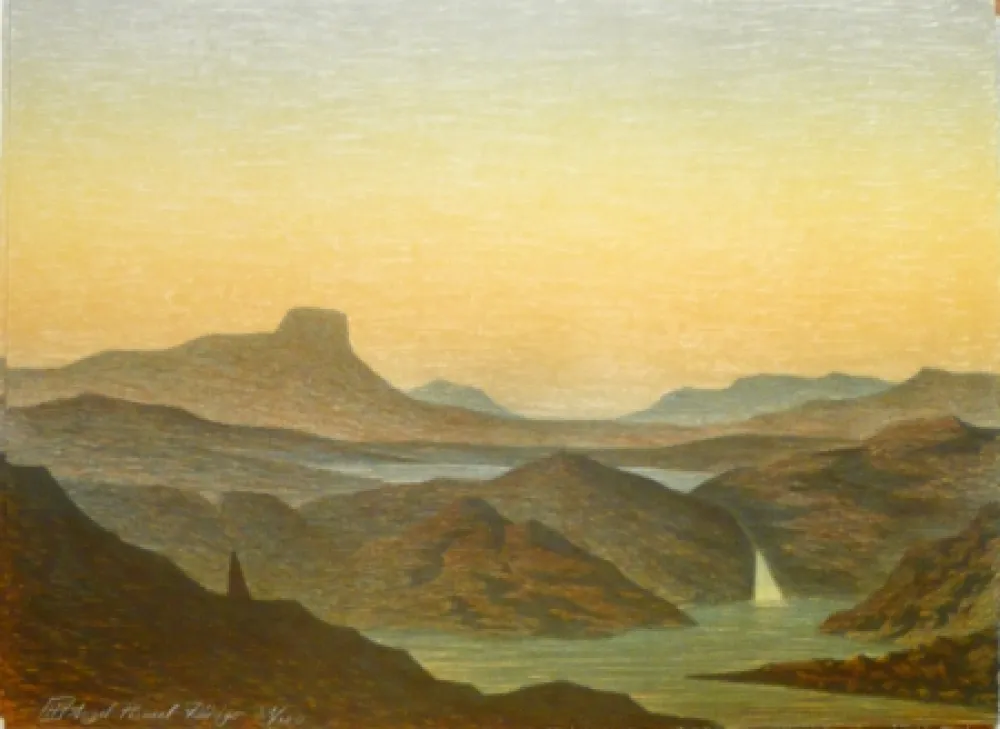 Litografía Rodrigo - E come la mia faccia si distese