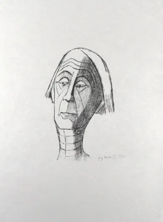 Litografía Roeder - Selbstbildnis