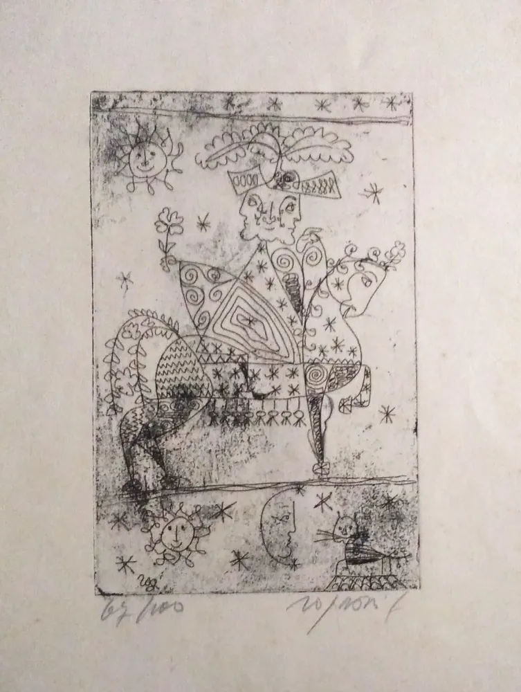 Aguafuerte Y Aguatinta Rognoni - Auguri di Natale 1960