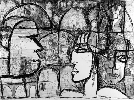 Aguafuerte Rognoni - Genova, via Gramsci